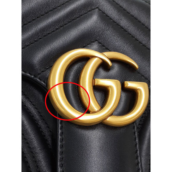 Gucci GG Marmont Quilted Small Shoulder Bag Chain Black - Picture 5 of 9